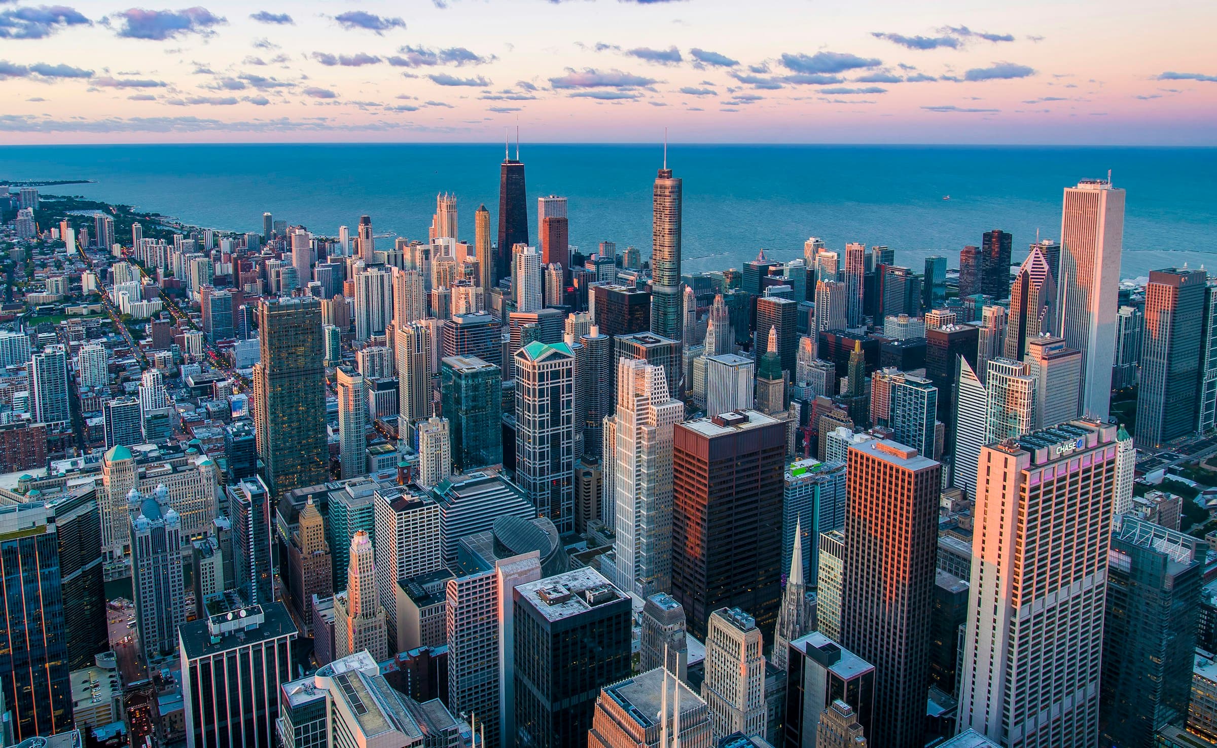 A modern city connected by technology and infrastructure